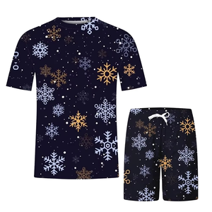 Ensemble de sport décontracté d'été, tenue de fitness et de jogging respirante grande taille, t-shirts imprimés à manches courtes - Product Image 1