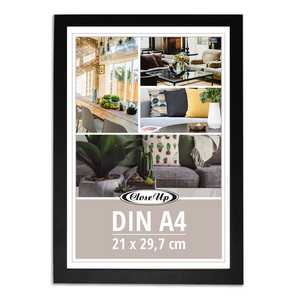 Marco de Madera Clásico y Sencillo para Póster, 21 x 29.7 cm (DIN A4), para Colgar en la Pared, con Superficie Pintada en Negro, Estilo Natural - Product Image 3