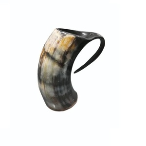 แก้วมักใส่ไวน์รูปควายเขาควายธรรมชาติสำหรับงานเลี้ยงนอร์ส - Product Image 3