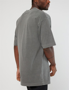 Camisetas de Hombre de Algodón Grueso Estilo Urbano con Logotipo Personalizado 2026, Camiseta Vintage con Estampado Gráfico de Alta Calidad, Lavado Ácido - Product Image 3
