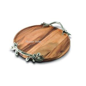 Bandeja de madera de diseño simple para servir alimentos, con forma cuadrada y de primera calidad, para servir té y café, de Home Arts - Product Image 4