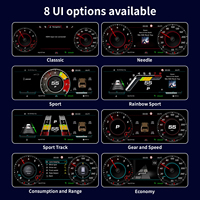 Nouveau tableau de bord numérique AUTOABC 12,3 pouces avec écran LCD pour Volkswagen Golf, écran IPS, USB, CarPlay, Android Auto, compteur de vitesse, Plug and Play