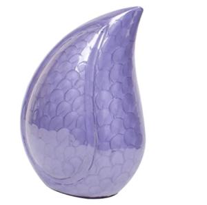 Purple <b>Enamel</b> Adult Aluminium Teardrop Cremation Urns Top Classic <b>Metal</b> Teardrop Design Ashes Urns - Product Image 5