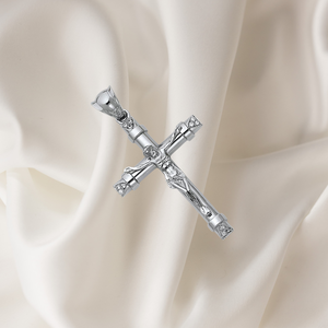 จี้ไม้กางเขนคาทอลิกชุบเงิน14K จี้ไม้กางเขนสำหรับเด็ก - Product Image 4