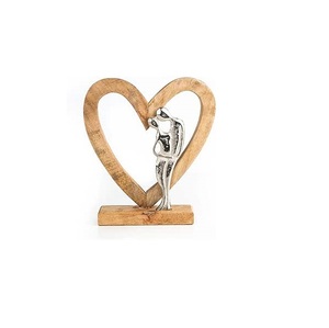 Fabricant de confiance, design exquis populaire, lettrage Servus de haute qualité en bois avec tête de cerf en aluminium sur socle - Product Image 3