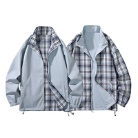 Veste en toile enduite pour homme Coach, col montant, logo sur le devant, légère, respirante, coupe-vent, vêtements d'extérieur pour l'automne et l'hiver, confortable