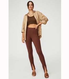 Pantalones de moda para mujer, mallas de estilo de alta calidad, diseño personalizado con cremallera frontal inferior con material suave y flexible - Product Image 4