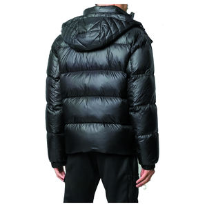 Doudoune matelassée en Polyester pour homme, vêtement d'hiver de qualité supérieure, couleur noire, avec capuche et poches - Product Image 2