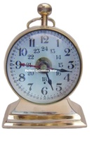 Kuningan Vintage jam meja Bahari/Analog Dial Romawi antik selesai untuk meja belajar dekorasi kantor kuningan jam meja antik