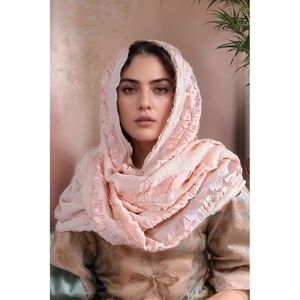 Élégant châle en soie Odemis 100% tissé à la main 75x200cm, foulard turc de luxe froissé pour femmes - Product Image 4