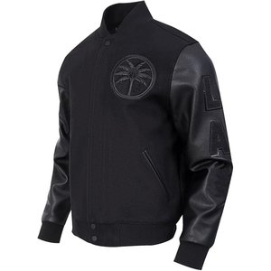 Venta caliente negro personalizado bordado Diseño Varsity chaquetas de los hombres de moda Letterman hombre chaquetas casuales chaquetas para hombre transpirable - Product Image 6
