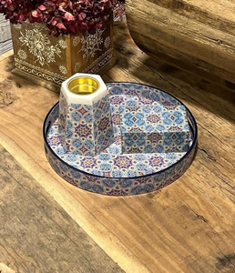 Caja y bandeja de quemador de madera Bakhoor, portavelas, soporte de luz en T, artesanías indias hechas a mano ecológicas, FAIZA CRAFT - Product Image 2