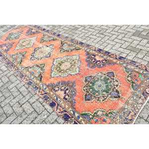 4.2x12.3 ft Vintage Rug, Rug, <b>Red</b> Moroccan Rug <b>Wool</b> - Product Image 4