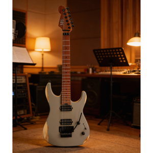 Guitarra Eléctrica SBS VS260 con Acabado Vintage, Cuerpo de Aliso Sólido, Mástil de Arce Tostado, Pastillas H-H Estilo Steel, Clavijas de Afinación Totalmente Encapsuladas - Product Image 6