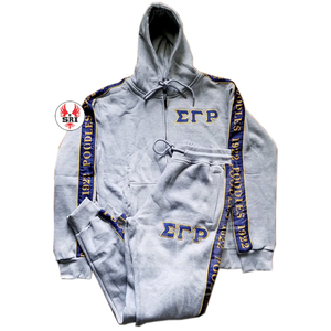 Sigma Gamma Rho Sorority Embroidery Women cotton Fleece Tracksuit | SGR Sorority Embroidered Ladies Custom Style <b>Jogging</b> <b>Suit</b> - Product Image 1
