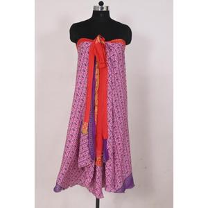 Jupe portefeuille pour femmes, tenue décontractée, tenue de plage, robe longue d'été, jupe en soie, jupe en soie pour fête, robe courte vintage - Product Image 4