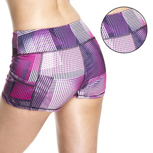 Pantalones cortos de entrenamiento alto para mujer, venta al por mayor, pantalones cortos atléticos para correr, gimnasio, secado rápido, poliéster, Spandex, transpirable, Fitness de verano - Product Image 5
