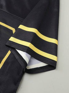 2025 nouvelle mode de rue rétro Football maillot haut pour hommes 100% coton T-shirt pour hommes coupe ample imprimé Football maille Jersey - Product Image 5