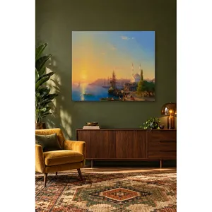 Fida Aivazovsky Coucher de soleil doré à Constantinople Impression sur toile - Product Image 2