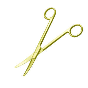 SurgiRight Manual Forman Tijeras Hoja curva Amarillo Acero inoxidable Instrumento quirúrgico para uso hospitalario - Product Image 2