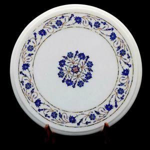 โต๊ะรับประทานอาหารหินอ่อน pietra Dura ด้านบนหินอัญมณีฝังนกและดอกไม้หินวัสดุสำหรับเฟอร์นิเจอร์บ้าน - Product Image 5