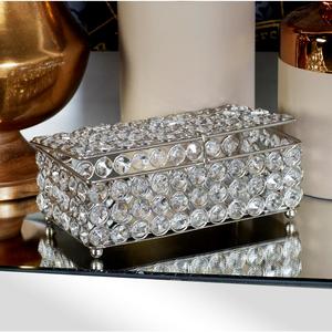 Metal <b>Frame</b> Glass Jewelry Trinket Storage Box <b>Crystal</b> Made Customized Jewelry Box at Low Price - Product Image 2