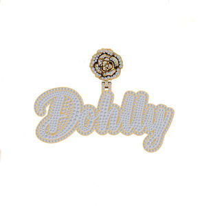 Opulento colgante de moissanita chapado en oro y encanto E Color corte brillante Unisex lujo venta al por mayor Hip Hop fiesta joyería - Product Image 3