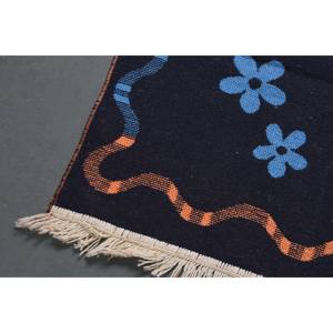 Alfombra Turca Pequeña de 2.6x5 pies (80x152 cm), Alfombra de Lana Vintage con Puntos Negros - Product Image 3