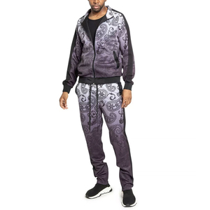 Venta al por mayor de alta calidad de cuatro vías elástico ropa deportiva chándales para hombres colores personalizados y logotipo sublimado chándales - Product Image 1