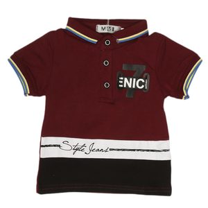 Camiseta Polo de Manga Corta para Niños - Color Granate - Product Image 1