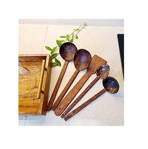 Juego de cucharas de cocina de comedor de mesa, cuchara de madera, cuchara de comida casera de tres piezas para uso en el hogar y el hotel - Product Image 2