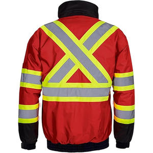 เสื้อแจ็กเก็ตความปลอดภัยสะท้อนแสงสำหรับผู้ชายและผู้หญิงเสื้อโค้ทเพื่อความปลอดภัยอบอุ่นสำหรับใส่ทำงานคลังสินค้า - Product Image 2