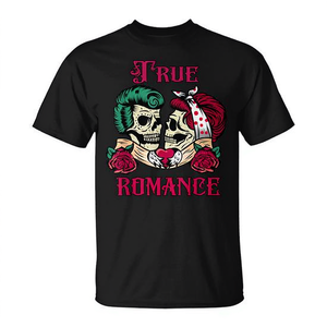 Camiseta Rockabilly con Estampado de Calavera y Tatuaje de Rock, Estilo True Romance, Producto Promocional - Product Image 2