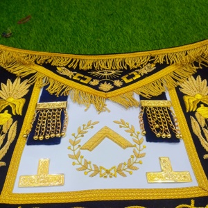 DELANTAL MASONIC WORIPFUL MASTER AZUL CON COLLAR DE CADENA & - Product Image 6