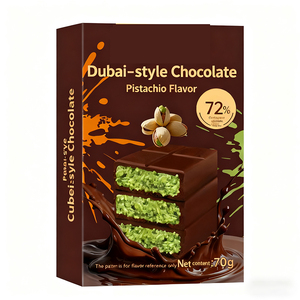 Venta al por Mayor de Dulces y Chocolates Personalizados OEM, Chocolate Estilo Dubái, Chocolates de Dubái de 70g - Product Image 3