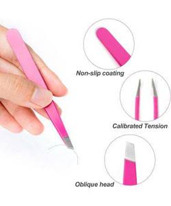 Pinzas para cejas Pinzas inclinadas de acero inoxidable Pinzas para depilación para mujeres y hombres - Product Image 4