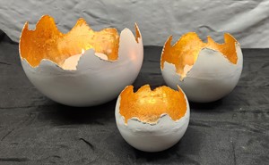 Soporte votivo estilo farol navideño S/3 de Metal hecho a mano, revestimiento en polvo negro/blanco, tarro de vela de tendencia, decoración del hogar - Product Image 4