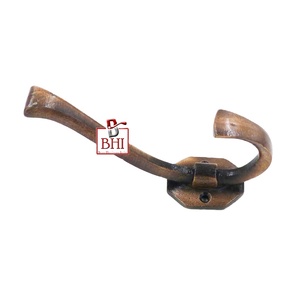Antique Copper Cast Iron <b>Wall</b> Hook Multi Functional Coat Rack & <b>Clothes</b> Hanger Wood & Metal Material Packaged in Box - Product Image 1