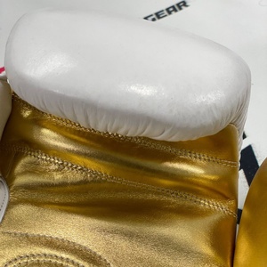 Premium Quality No Boxing No Life White Golden Lace Up Sparring Boxing <b>Gloves</b> Kickboxing Training Shock Absorbing Padding <b>Gloves</b> - Product Image 5