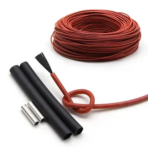 Super Quality Heater Wire 12K 200C Red Low Wattage Carbon Fiber Heating Electric Silicone Wire for Floor Heating Pads Electric B