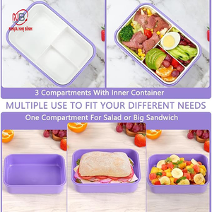 OEM PP plastique portable personnalisé sans Bpa contenants de stockage d'aliments écologiques boîte à collation école boîte à lunch enfants boîte à lunch - Product Image 3