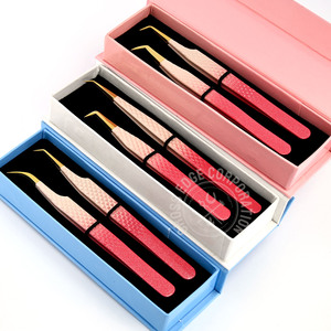 แหนบต่อขนตาคุณภาพสูง ทำจากสแตนเลส น้ำหนักเบา ปลายแหลม สำหรับต่อขนตาแบบวอลลุ่ม แบบโค้ง แบบคลาสสิค แบบตรง สำหรับแยกขนตา - Product Image 1