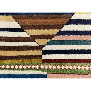 Tapis en laine noué à la main Aurora Ivory, style géométrique et abstrait bohème pour la maison, le couloir et le salon, modèle rectangulaire - Les-5046 - Product Image 3