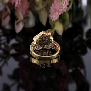 Diseño de moda Redondo Corte brillante Moissanite Diamante Diseño para el hogar Personalizado Estilo Hip Hop Iced Out Ring para FIESTA DE LA India - Product Image 3