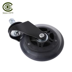 <b>High</b> Quality Light Duty Furniture Use Swivel PU Clear Caster Wheels Casters <b>Black</b> Bracket - Product Image 6