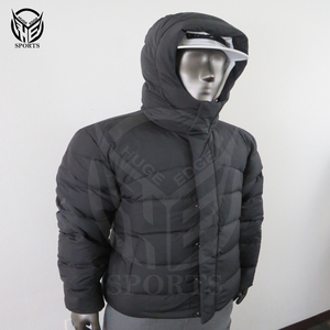 Chaqueta de invierno para hombre, ropa de calle, bombardero, chaqueta de bombardero con cremallera y capucha informal para exteriores de alta calidad para hombre - Product Image 4