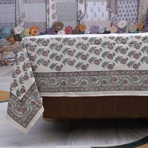 Mantel elegante hecho a mano con auténtico diseño impreso de bloque de mano, ideal para uso decorativo en bodas, hogar y estilo de eventos - Product Image 3
