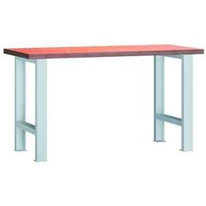 Banco da lavoro 2000x700x840 mm LxPxH smontato 2 telai per gambe, pannello in multiplex di faggio - Product Image 6
