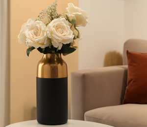 El mejor florero decorativo de aluminio y metal para mesa para decoración de oficina y cocina a bajo precio. - Product Image 2