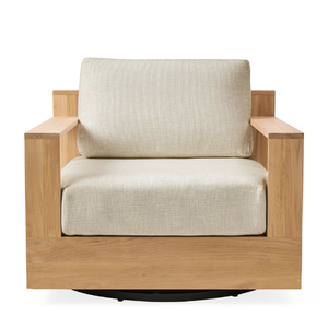 เก้าอี้โซฟาหนึ่งที่นั่งพร้อมเบาะนุ่มสบายทำจากไม้สักเป็นมิตรกับสิ่งแวดล้อมสำหรับใช้ในร่มพร้อมที่วางแขน - Product Image 6